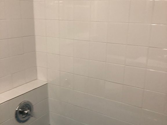 Newly tiled shower