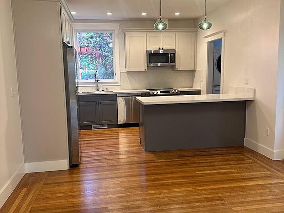 Large island and open dining area