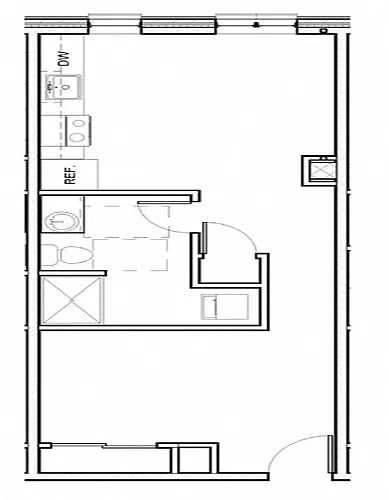 Floor plan Long Studio 104