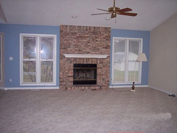 living room with fireplace