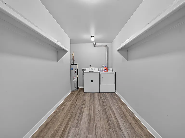 In-unit laundry and ample storage at Woodland Villa Apartments in Westland, MI.