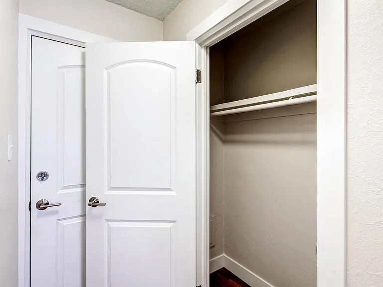 Our Apartment Coat Closet at Off Broadway Flats in Englewood Colorado