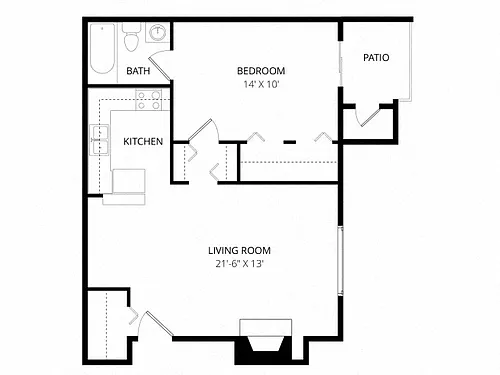 Floor plan One Bedroom