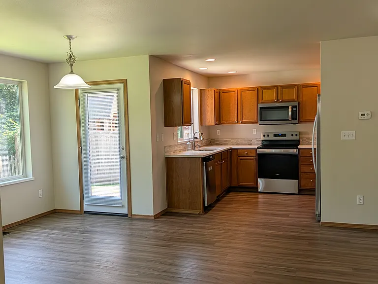 Main area showing kitchen and dining room
