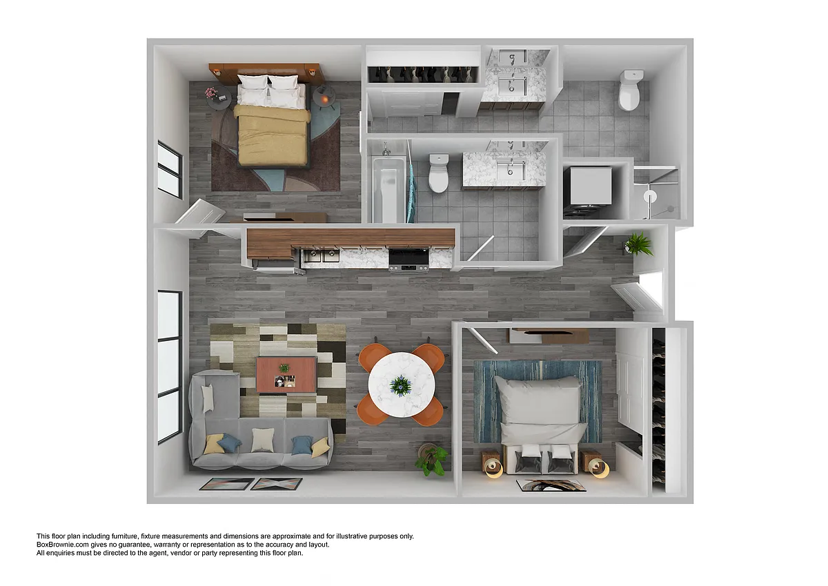 Floor plan 2 Bedroom 2 Bathroom C - North Facing