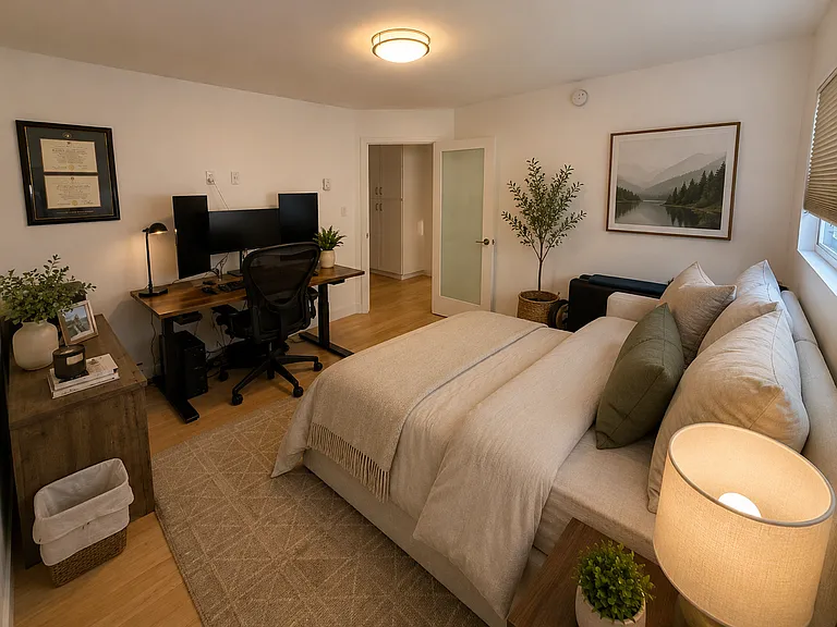 2nd bedroom used as a bedroom and office