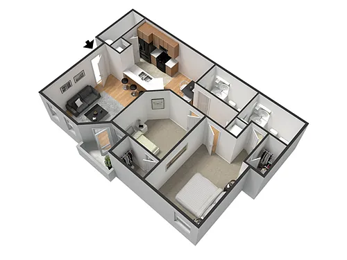 Floor plan Greenwich 2BR/2BA
