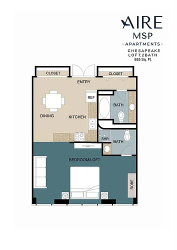 Floor plan Chesapeake - Loft