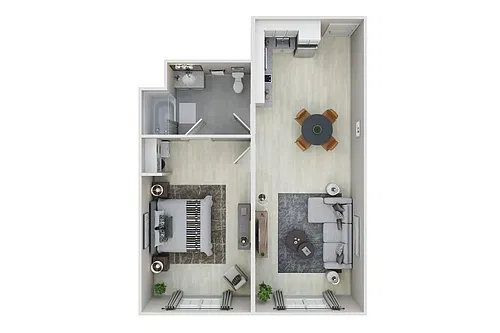 Floor plan 1 Bedroom B
