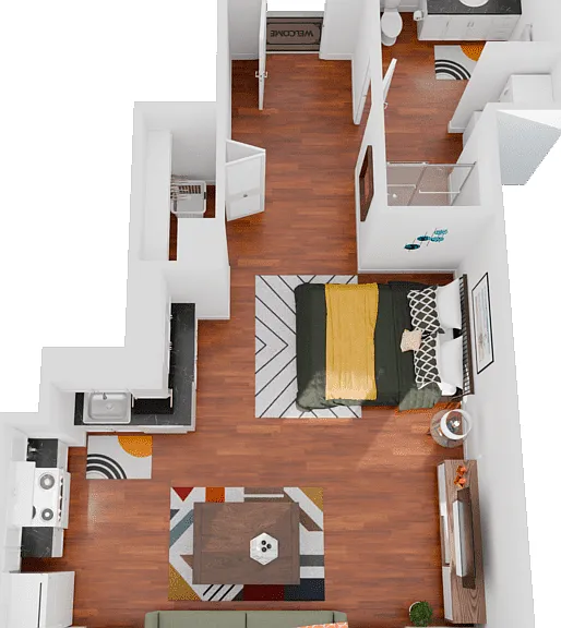 Serene Studio Floorplan Diagram