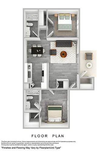 Floor plan 2 Bedroom 2 Bathroom
