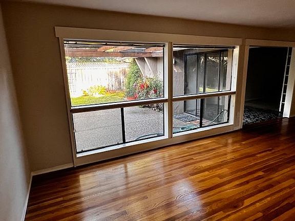 Dining nook looking out to back patio/yard