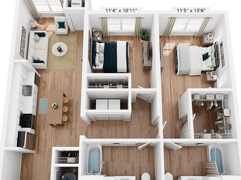 B4 | 2x2 | 1,101 sq ft B4 | 2x2 | 1,101 sq ft
