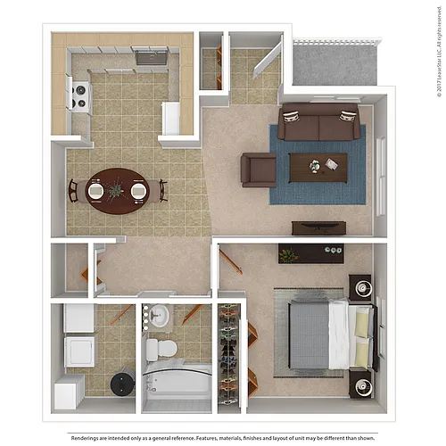 Floor plan One-Bedroom #2
