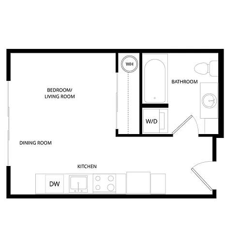 Floor plan Salmon Bay - Studio S1