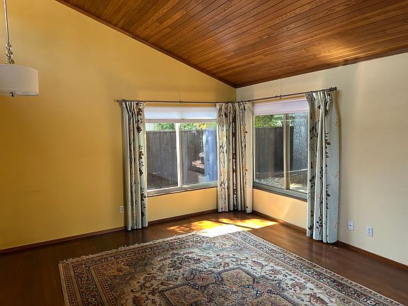 Inside looking out through large rear and side windows