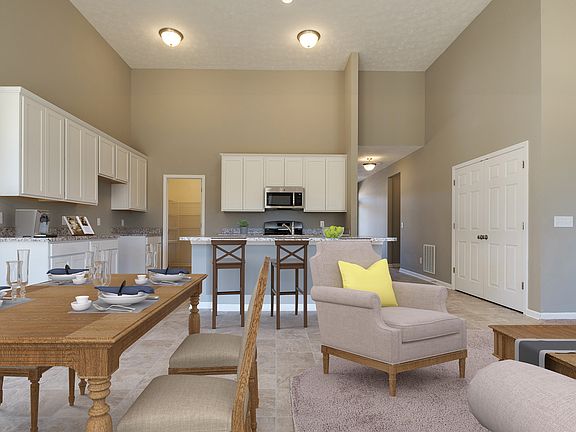 Kitchen adjacent to dining room