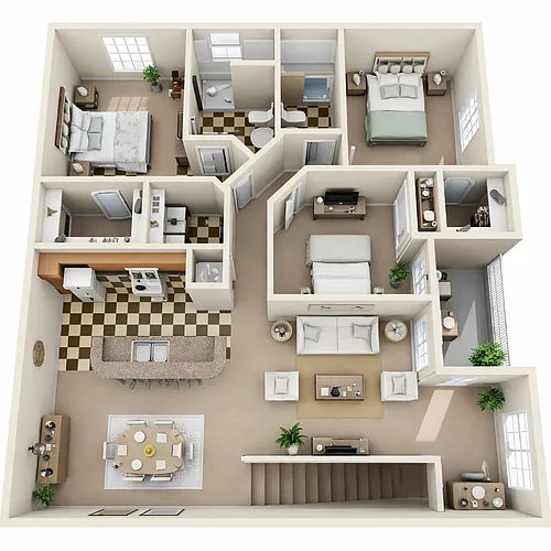 Floor plan Appalachian 3x2