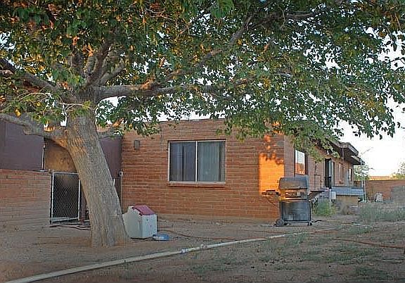 from back yard looking toward main house