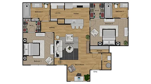 Floor plan 2X2
