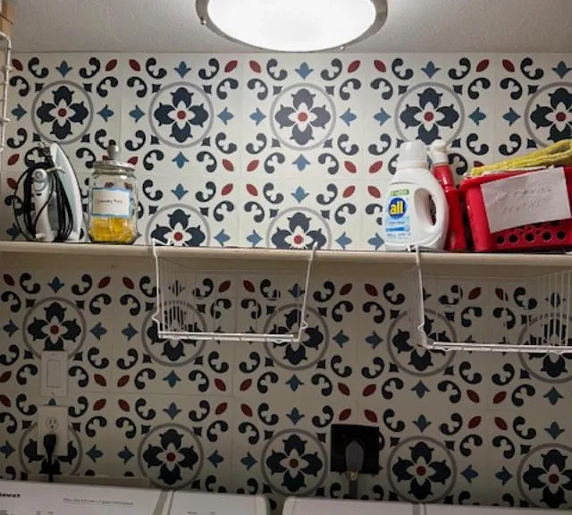 Full Size washer & Dryer, ironing board, iron