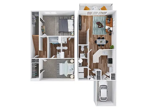 Floor plan Haven w/ Garage (Townhome)