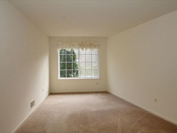 Bedroom with picture window.