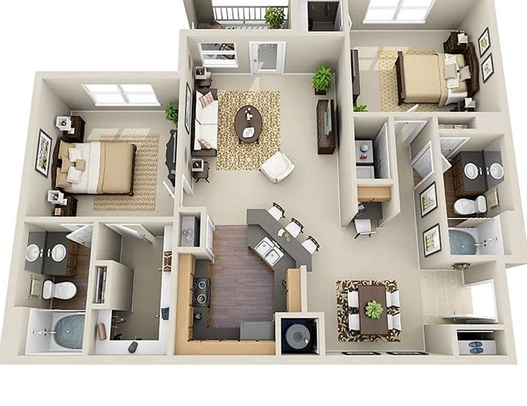 2 Bedroom | 2 Bath | 1186 SF 2 Bedroom | 2 Bath | 1186 SF