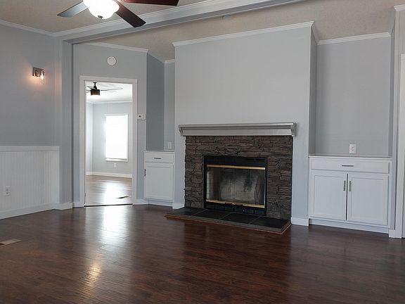 Living room with fireplace.