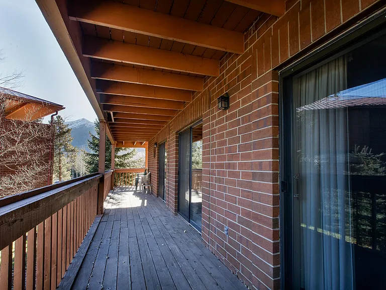 Wrap around porch by the master bedroom and second bedroom
