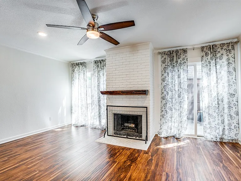 Wood burning fireplace