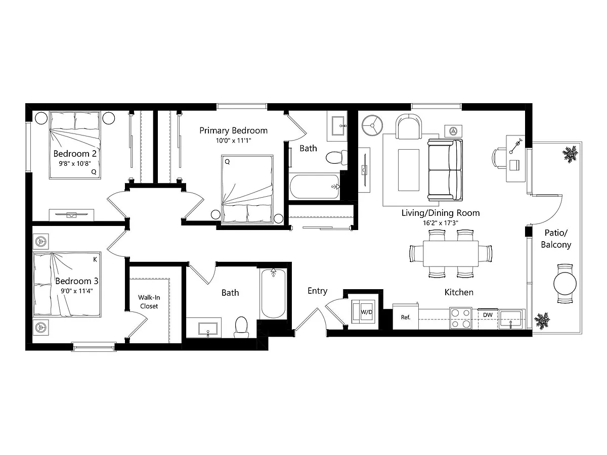 Floor plan 1430-Lincoln_3D.1