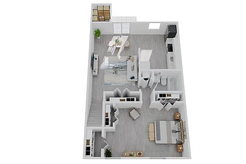 Floor plan 1 Bed 1 Bath