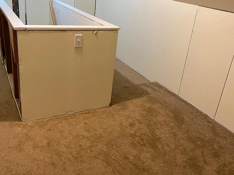 Upstairs storage area