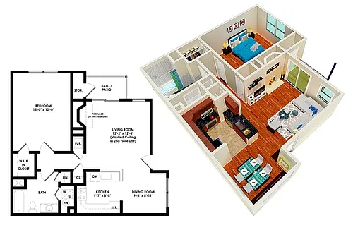 Floor plan 1 Bedroom
