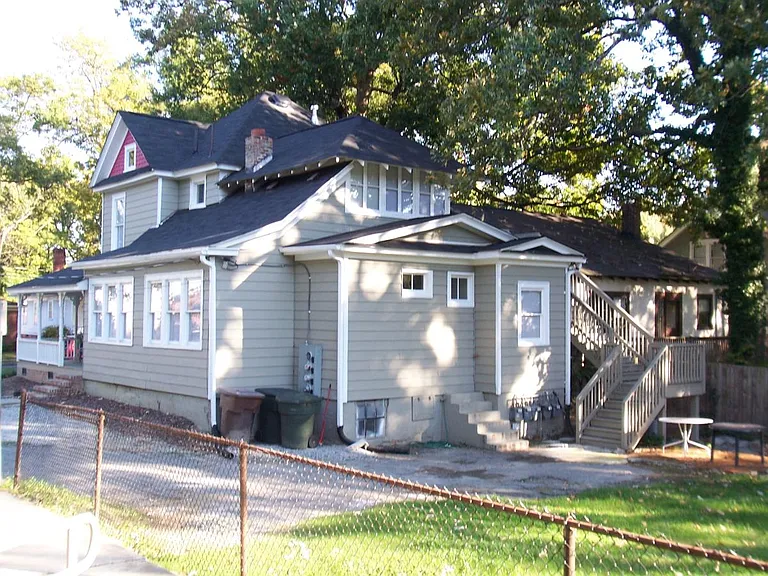 Side and rear of house