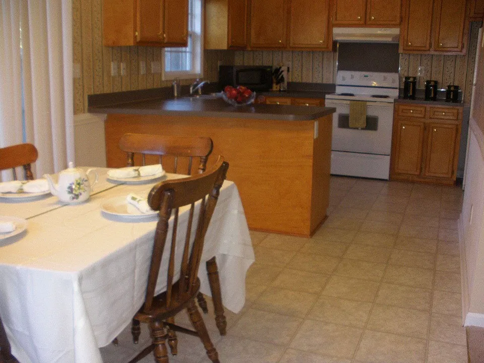 Eating area leads to patio (far left)