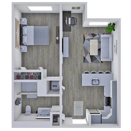Floor plan One bedroom- The Grove
