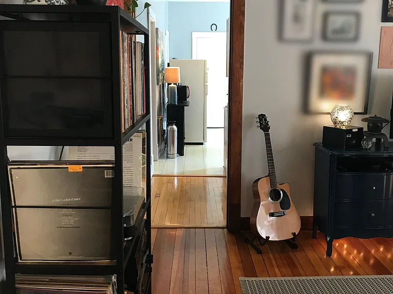 View from front door through to kitchen