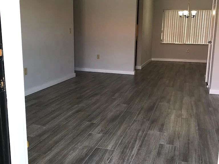 Living room and dining room