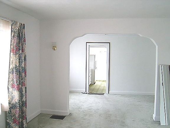 View from living room into dining room.