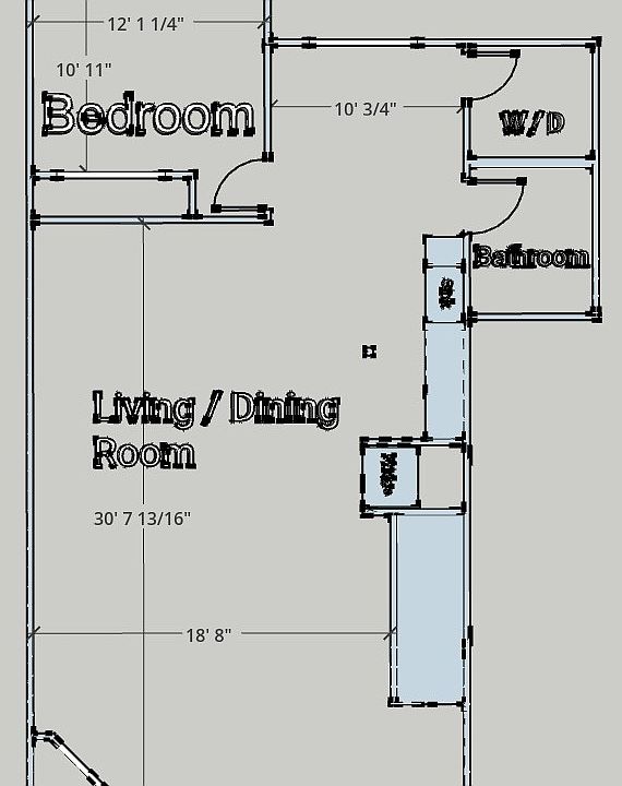 Floorplans for the unit. Dimensions are approximate.