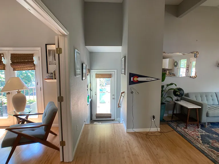 door to large deck entry