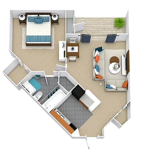 Floor plan The Randolph-Newly Renovated