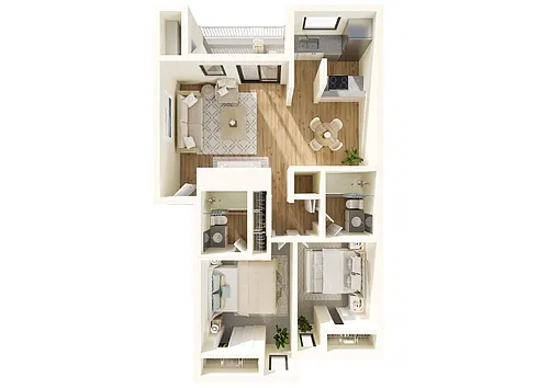 Floor plan B4 with In Home Laundry