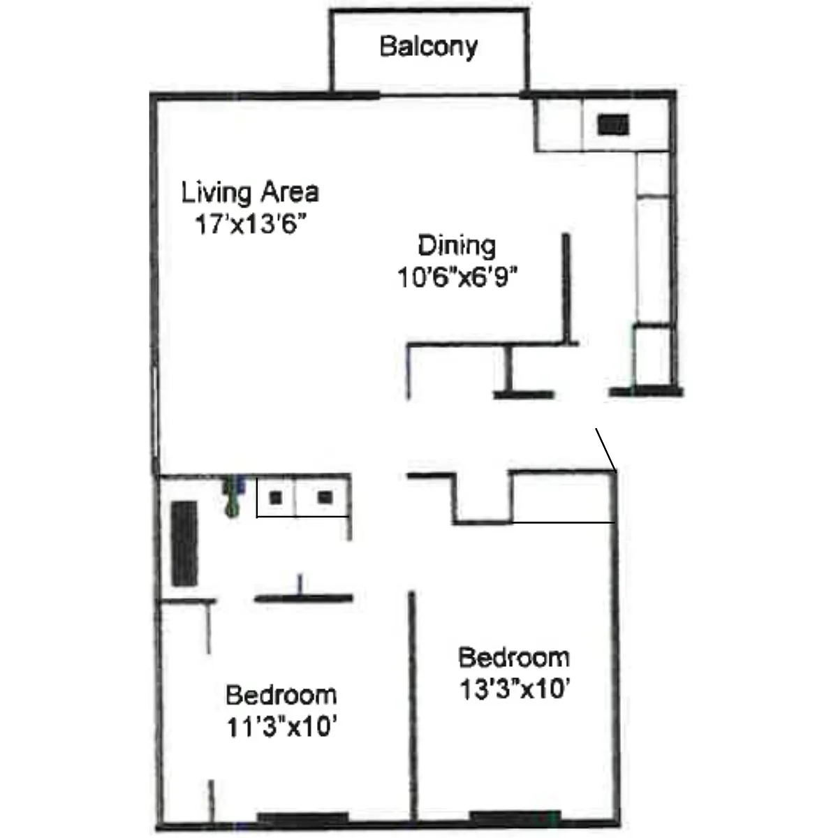 Floor plan 2-Bedroom A