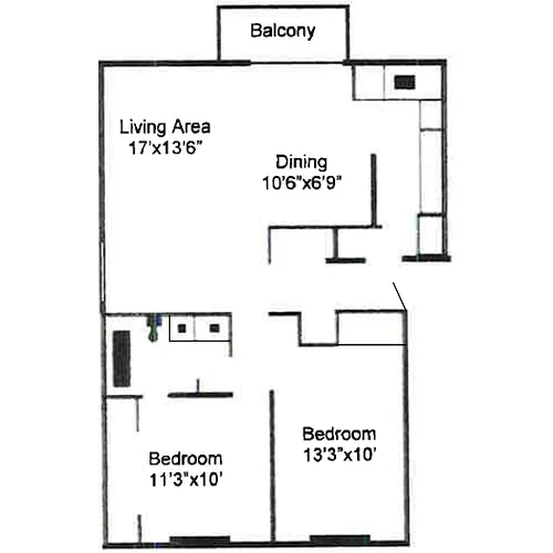 Floor plan 2-Bedroom A