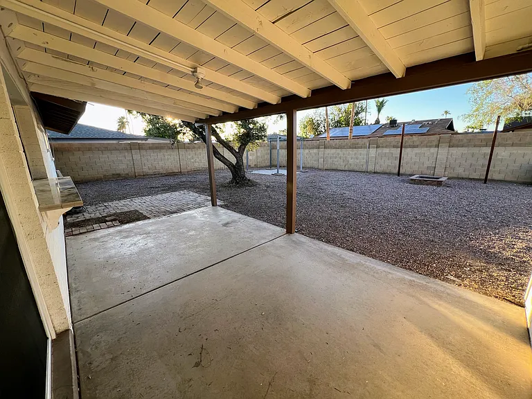 Back Patio into Backyard