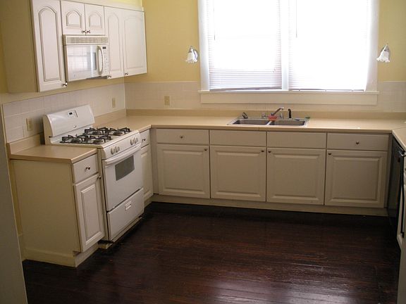 Older picture of the kitchen before the floors were redone.