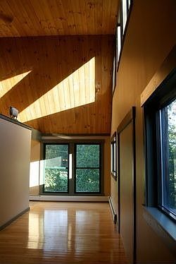 Lots of windows make the home passive solar